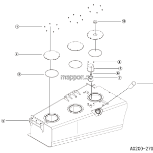 LGMG AT40 2025 - Fuel tank distribution assembly - A0200-2702011608.S1A