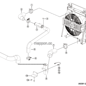 LGMG Hydraulic excavator 2025 - Water radiator connection lines - A0301-2603010652.S1B