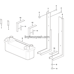 LGMG Off-Highway Dump Truck 2022 - Oil Radiator installation assy - A0301-2703011363