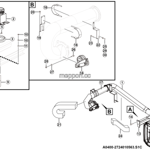 LGMG Off-Highway Dump Truck 2021 - Exhaust and heating system - A0400-2724010563.S1C