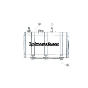 LGMG Off-Highway Dump Truck 2023 - Dual chamber aluminum alloy fuel tank assy 630L LG02-RYX-021 - A0700-4190708713