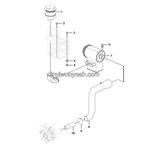LGMG MT76A Mine Truck - Air filter assy - A1801-2718010244