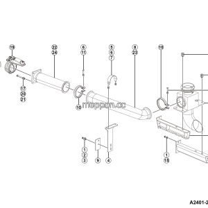 LGMG Mine Truck 2026 - Exhaust system assy - A2401-2724010189.S1D
