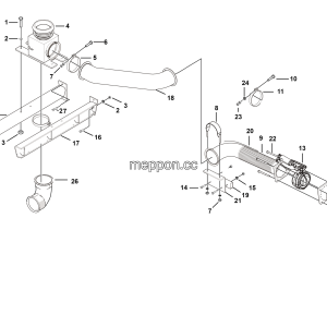 LGMG Off-Highway Dump Truck 2021 - Exhaust and heating system assy - A2401-2724010587.S1A