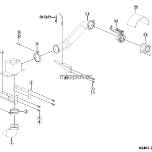 LGMG MT50 2025 - Exhaust & heating sys - A2401-2724011394.S1C