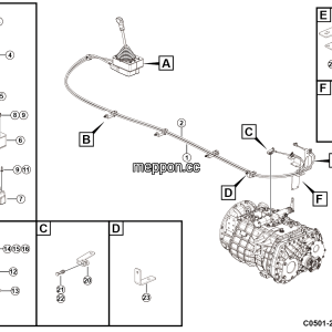 LGMG Off-Highway Dump Truck 2023 - Shift and selector mechanism installation - C0501-2705011726.S1A