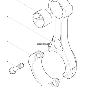 LGMG MT95 Mine Truck - Connecting rod assy 612630020017 - C11-4110001117080