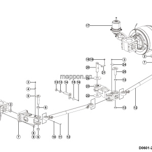 LGMG RTH100 2025 - Front axle installation px35t (w/ wheel rpm sensor) - D0601-2706011196.S1A