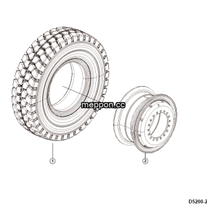 LGMG Off-Highway Dump Truck 2024 - Wheel assy illustration - D5200-2752000221.S1A