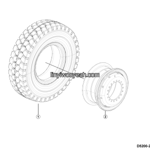 LGMG Off-Highway Dump Truck 2024 - Wheel assy illustration - D5200-2752000223.S1A
