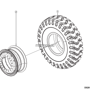 LGMG Off-Highway Dump Truck 2024 - Wheel assy illustration - D5200-2752000240.S1A