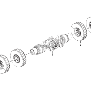 LGMG MT80H Mine Truck - Middle axle assembly - E0701-2707010292
