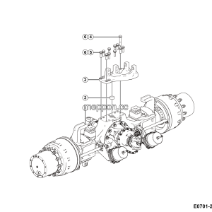 LGMG CMT106H 2025 - Middle axle assembly hd40t（21.398） - E0701-2707010813.S1B