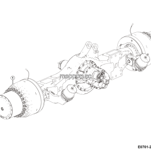 LGMG RTH100 2025 - Center axle assy px58t（i=21.398） - E0701-2707010902.S1A