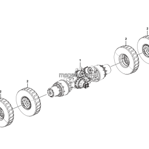 LGMG MT50 Mine Truck - Rear axle assembly - E0800-2708010172