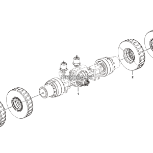 LGMG MT86H Mine Truck - Rear axle assembly - E0800-2708010335