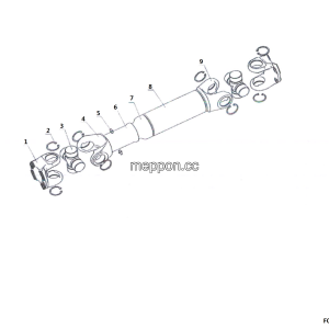 LGMG MT50 2025 - Front drive shaft assy LG09-QCDZ-1515 - F0800-4110704969