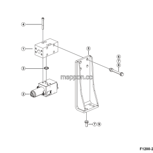 LGMG Hydraulic excavator 2025 - Boom flow divider valve 2 assy - F1200-2612020464.S1A