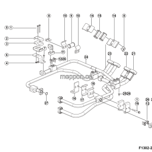 LGMG Hydraulic excavator 2025 - Main valve to boom cylinder lines - F1302-2613021258.S1C