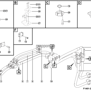 LGMG ？？2？？？？？？？？？？？o Hydrualic Excavator 2024 - Swing hydraulic line - F1401-2614010283.S1E