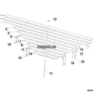LGMG MT50 2025 - LH FR leaf spring assy LG12-3N10B90H18/16 - G0700-4110707268