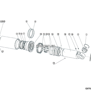LGMG MT106H 2025 - Front hydro-pneumatic cyclinder assy lg12-d130d160l190m800（11513） - G0702-4110707525
