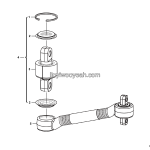 LGMG MT86D Mine Truck - Lower thrust rod assy - G1200-2712010389