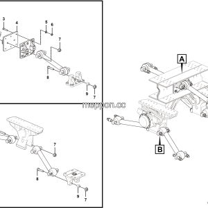 LGMG MT76 Mine Truck - Rear the thrusting rod mounting assembly - G1200-2712011272