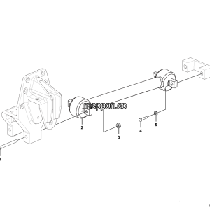 LGMG MT95H Mine Truck - Front thrust rod installation assy - G1200-2712011413