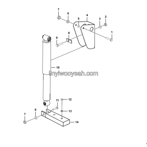LGMG MT95H Mine Truck - Absorber installation assy - G1200-2712011414
