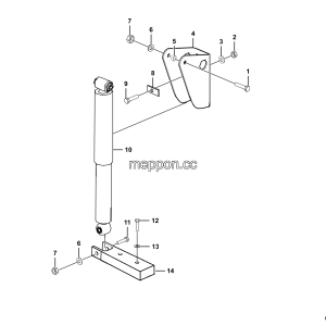 LGMG MT95 Mine Truck - Absorber installation assy - G1200-2712011414