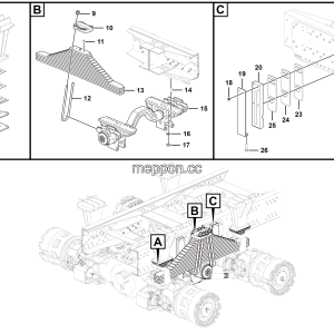 LGMG CMT70H Mine Truck - Rear leaf spring assembly - G1200-2712011554