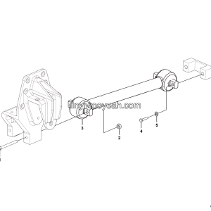 LGMG Off-Highway Dump Truck 2022 - Front thrust rod installation assy - G1200-2712011729