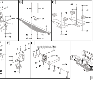 LGMG MT95H Mine Truck - Front leaf spring installation assy - G1200-2712011748