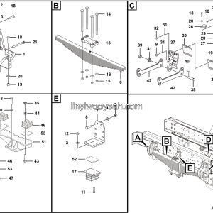 LGMG MT86D Mine Truck - Front leaf spring installation assy - G1200-2712011941