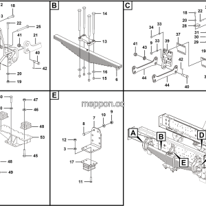 LGMG Off-Highway Dump Truck 2022 - Front leaf spring installation assy - G1200-2712012245.S1B