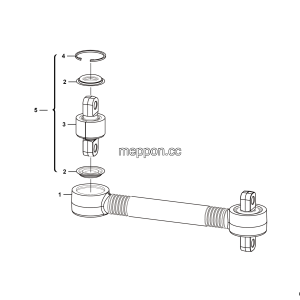 LGMG CMT96 Mine Truck - Upper the thrust rod assembly - G1200-4110001816