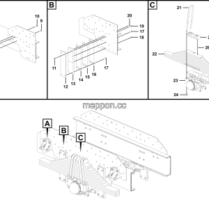 LGMG MT50 Mine Truck - Rear suspension assy - G1201-2712011101
