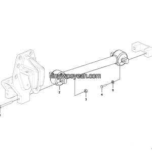 LGMG MT86H Mine Truck - Front thrust rod installation assy - G1201-2712011413