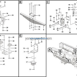 LGMG MT86H Mine Truck - Front leaf spring installation assy - G1201-2712011941