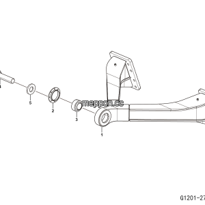LGMG Off-Highway Dump Truck 2022 - Rear axle A grame mounting assy - G1201-2712016939.S1A