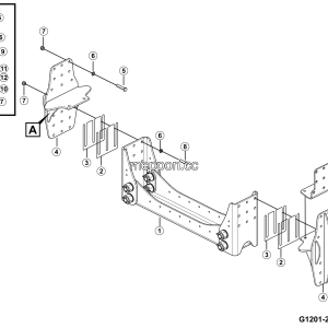 LGMG MT106H 2025 - Fr suspension crossbeam ii installation - G1201-2712017455.S1D
