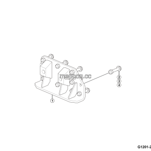 LGMG MT106H 2025 - Rr suspension transv torque rod mount on mid axle installation - G1201-2712017458.S1B