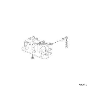 LGMG MT106H 2025 - Rr suspension transv torqur rod mount on rr axle installation - G1201-2712017459.S1B