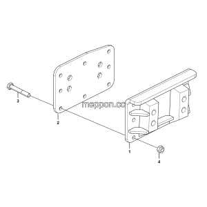 LGMG Off-Highway Dump Truck 2023 - Rear suspension lateral thrust support installation assembly - G1201-2712017556.S1A