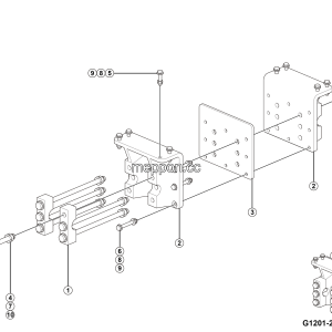 LGMG MT106H 2025 - Rr suspension upr torque rod mount installation - G1201-2712017707.S1B