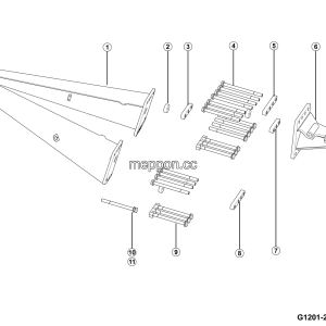LGMG AT40 2025 - Middle bridge a-frame mounting assembly - G1201-2712017976.S1A