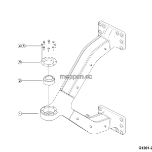LGMG Off-Highway Dump Truck 2024 - Mid axle a-frame assy - G1201-2712018238.S1A