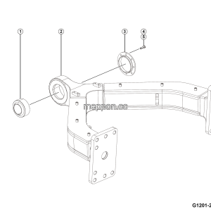 LGMG RTH100 2025 - Mid axle a-frame assy - G1201-2712018506.S1B
