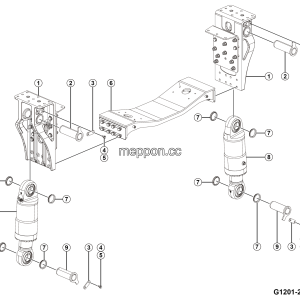 LGMG CMT96A 2025 - Front hydro-pneumatic suspension cylinder  installation - G1201-2712018862.S1A